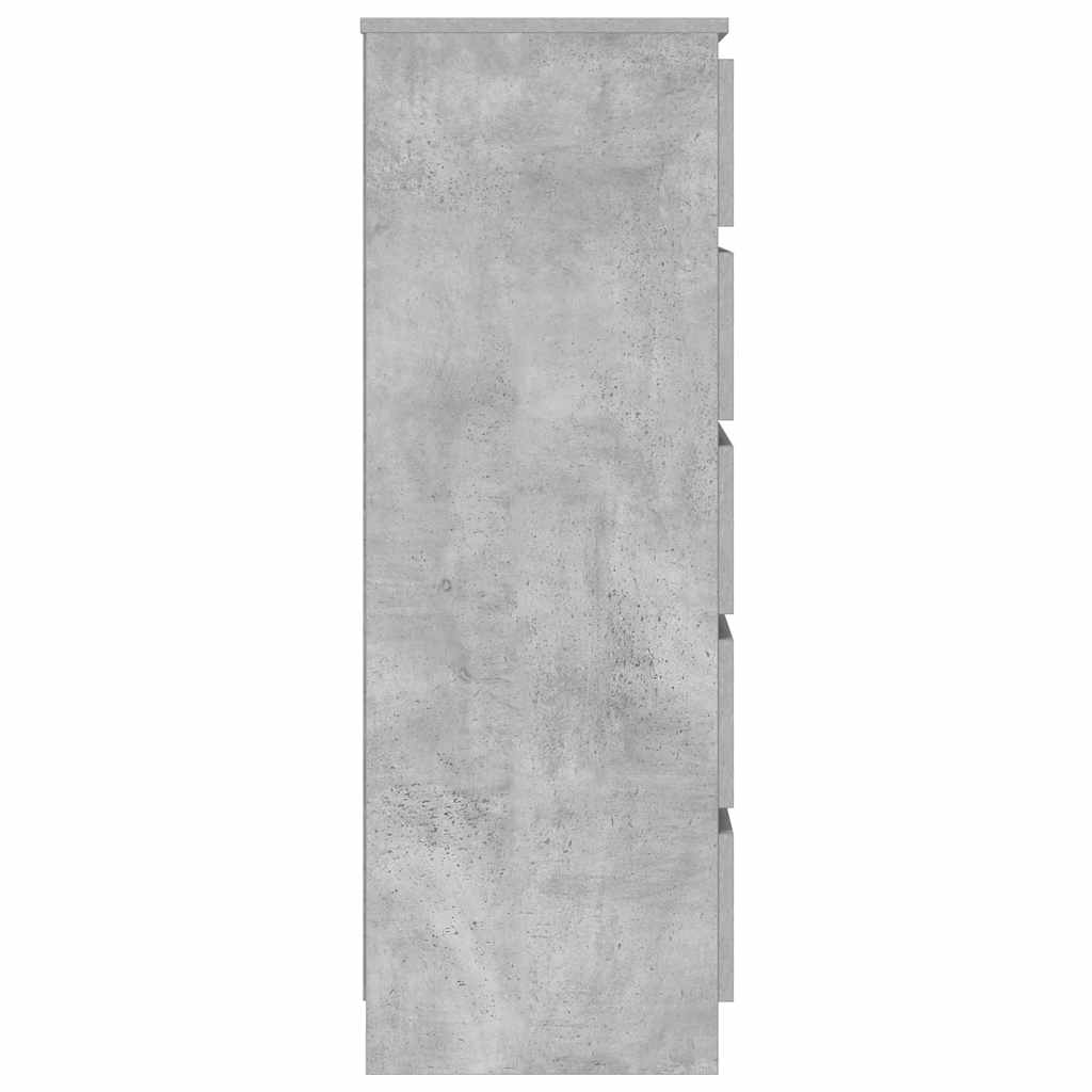 Schubladenschrank Betongrau 60x36x103 cm Holzwerkstoff